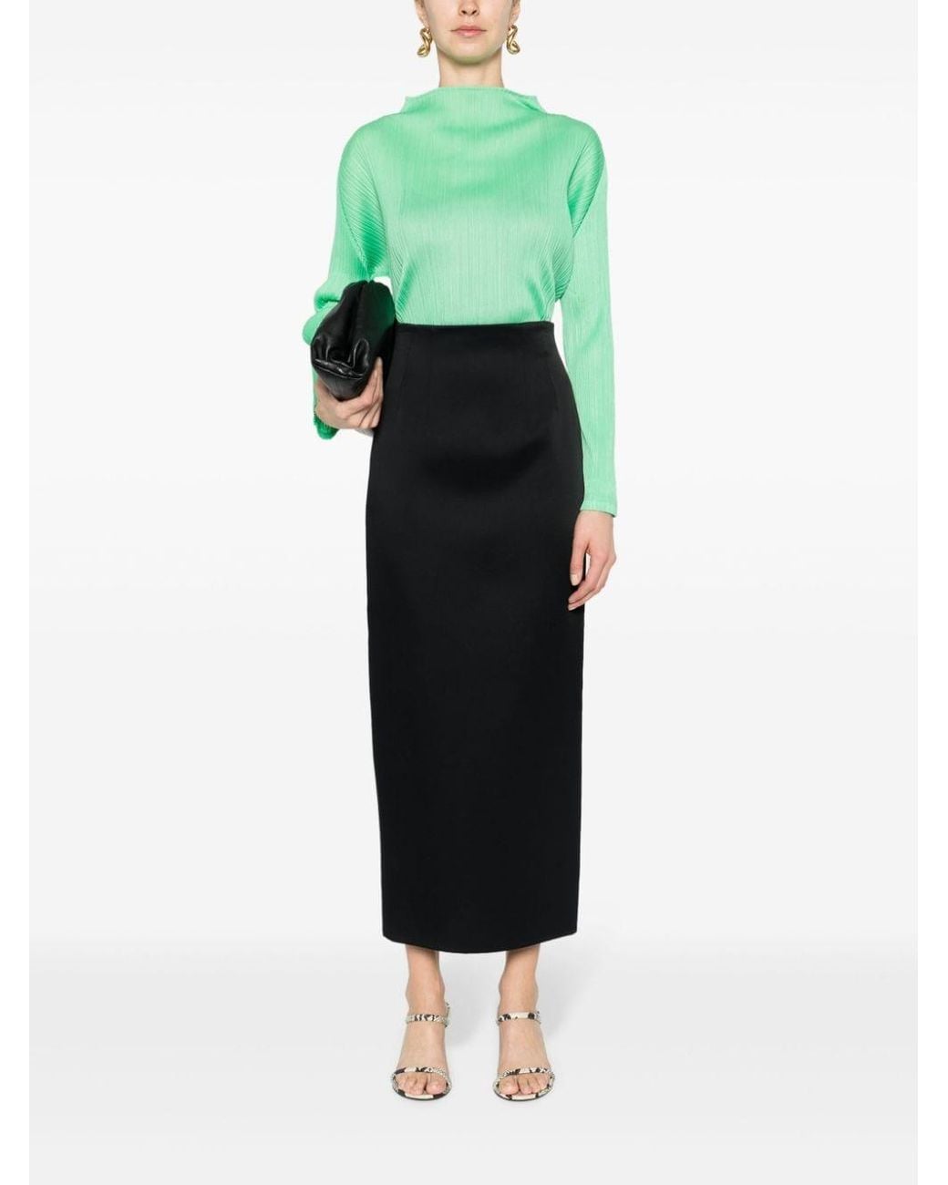 Khaite Black The Loxley High-Waisted Skirt