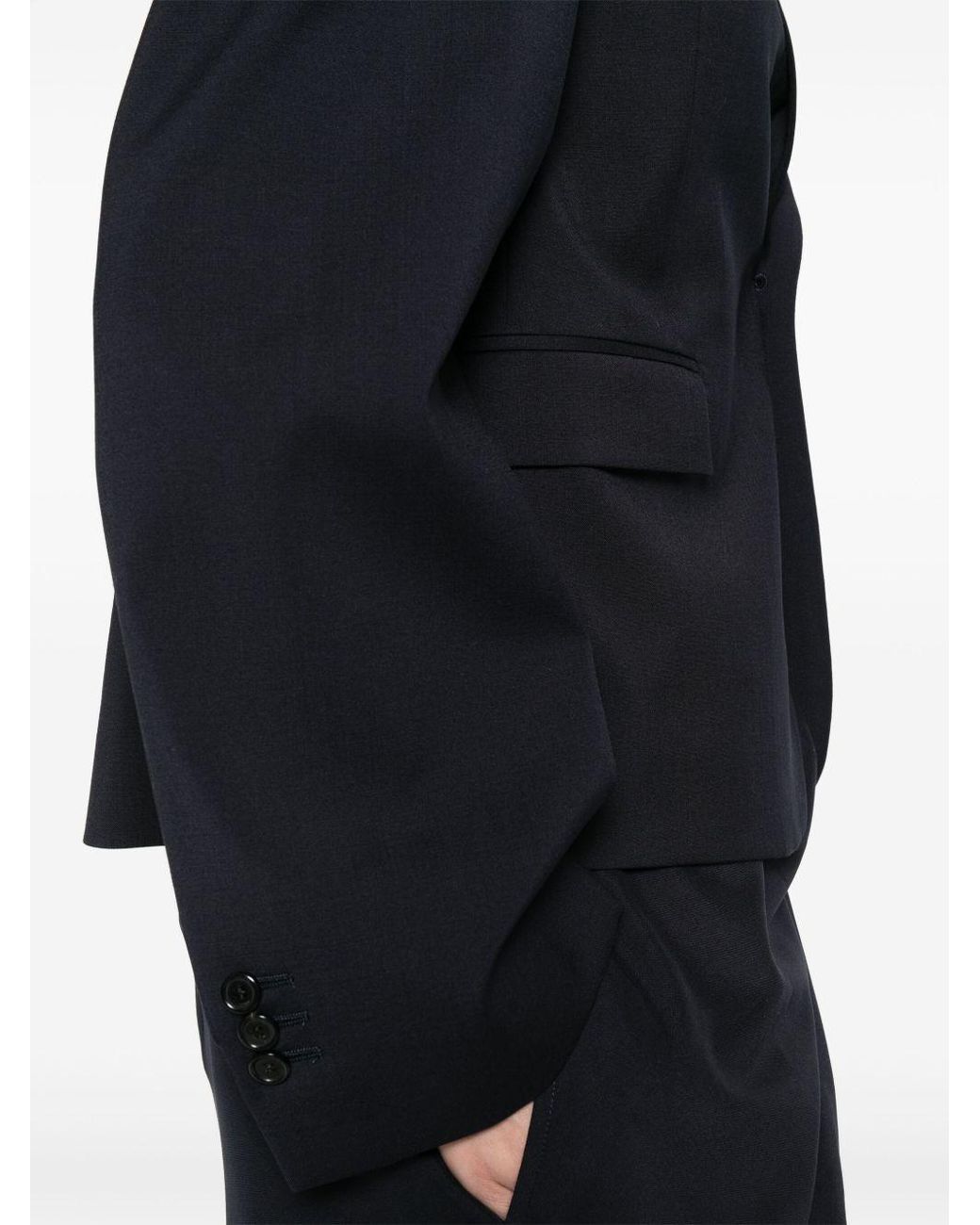 Loewe Black Wool Single-Breasted Jacket