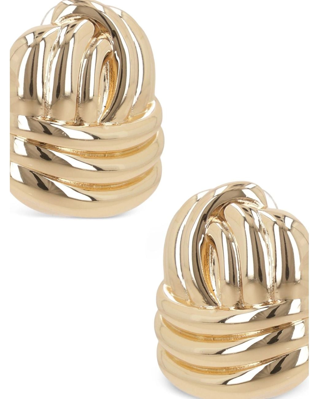 Self-Portrait Metallic Knot Design Earrings