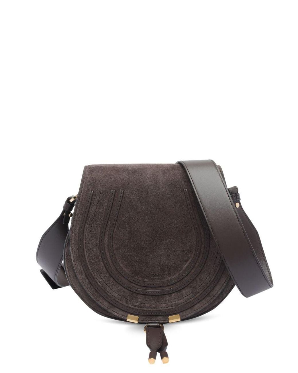 Chloé Brown Marcie Leather Saddle Bag