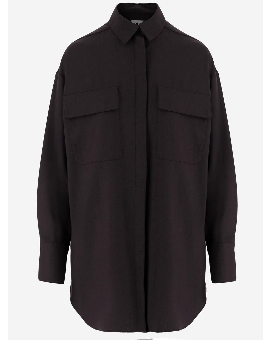 QL2 Donna Blue Stretch Wool Blend Shirt