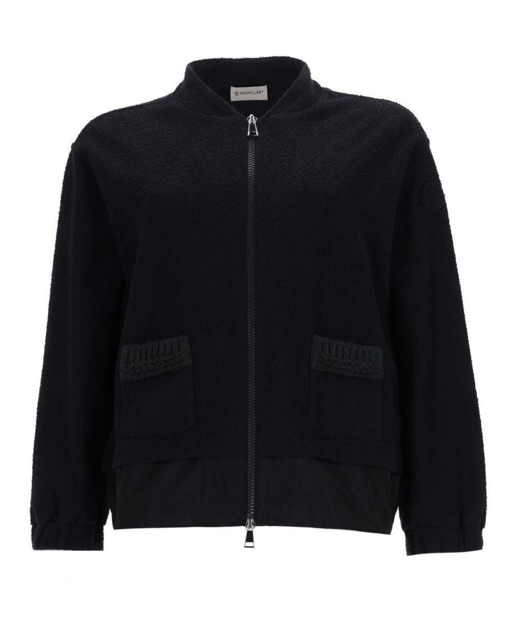 Moncler Black Cardigan Con Zip