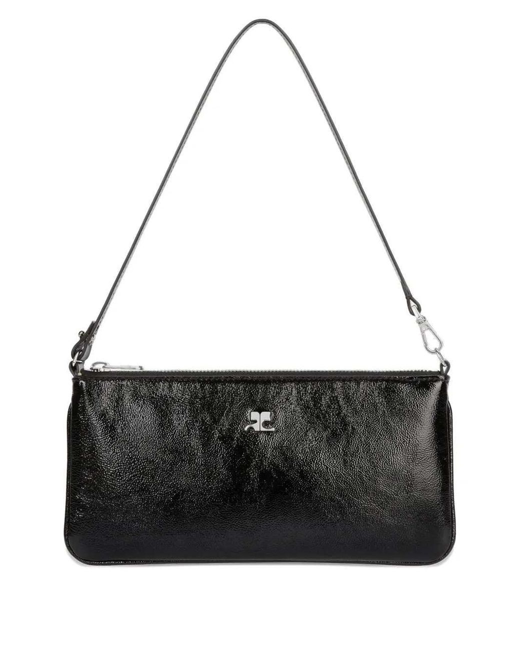 Courreges Black Leather Mini Bag