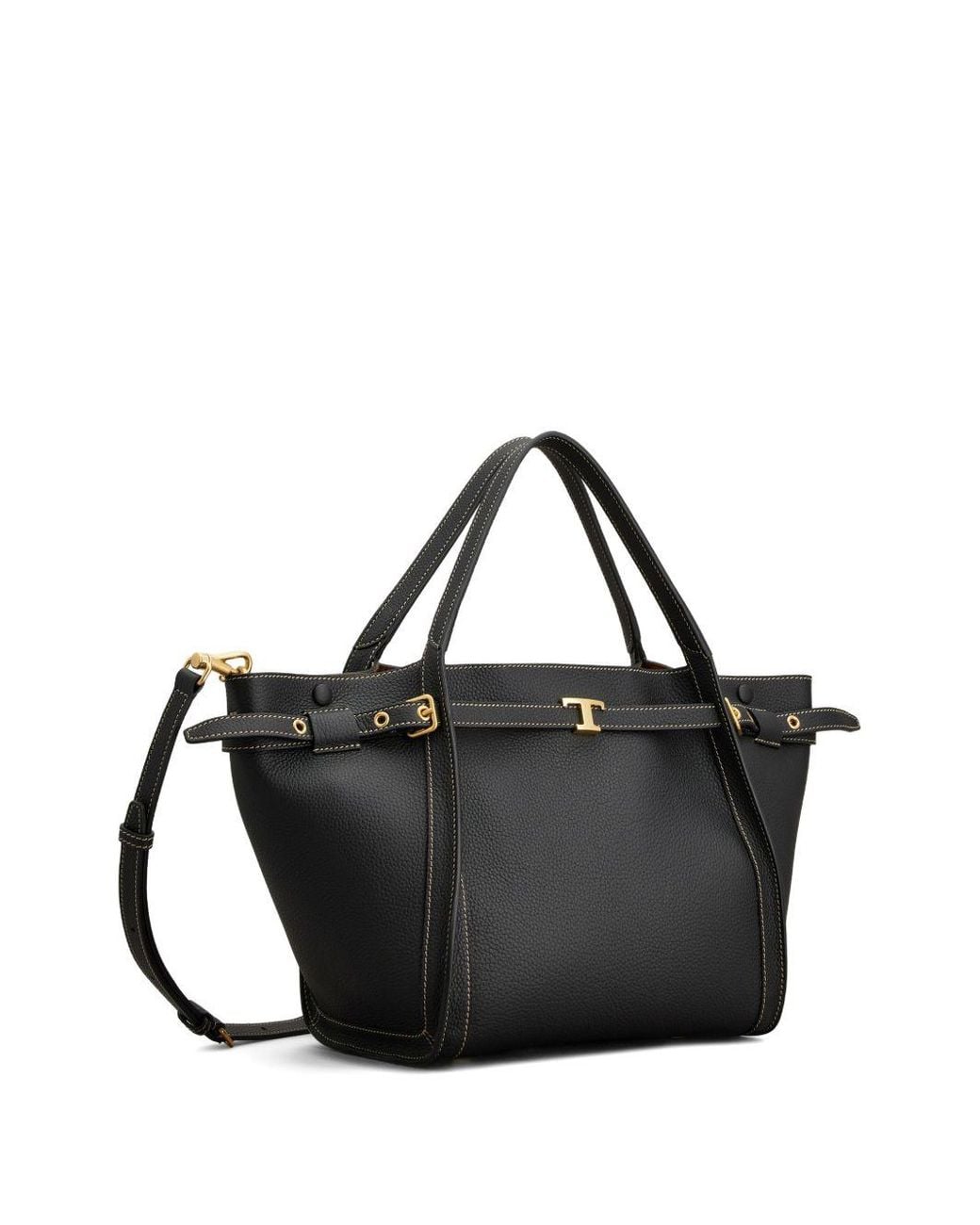 Tod's Black Small Leather Tote Bag