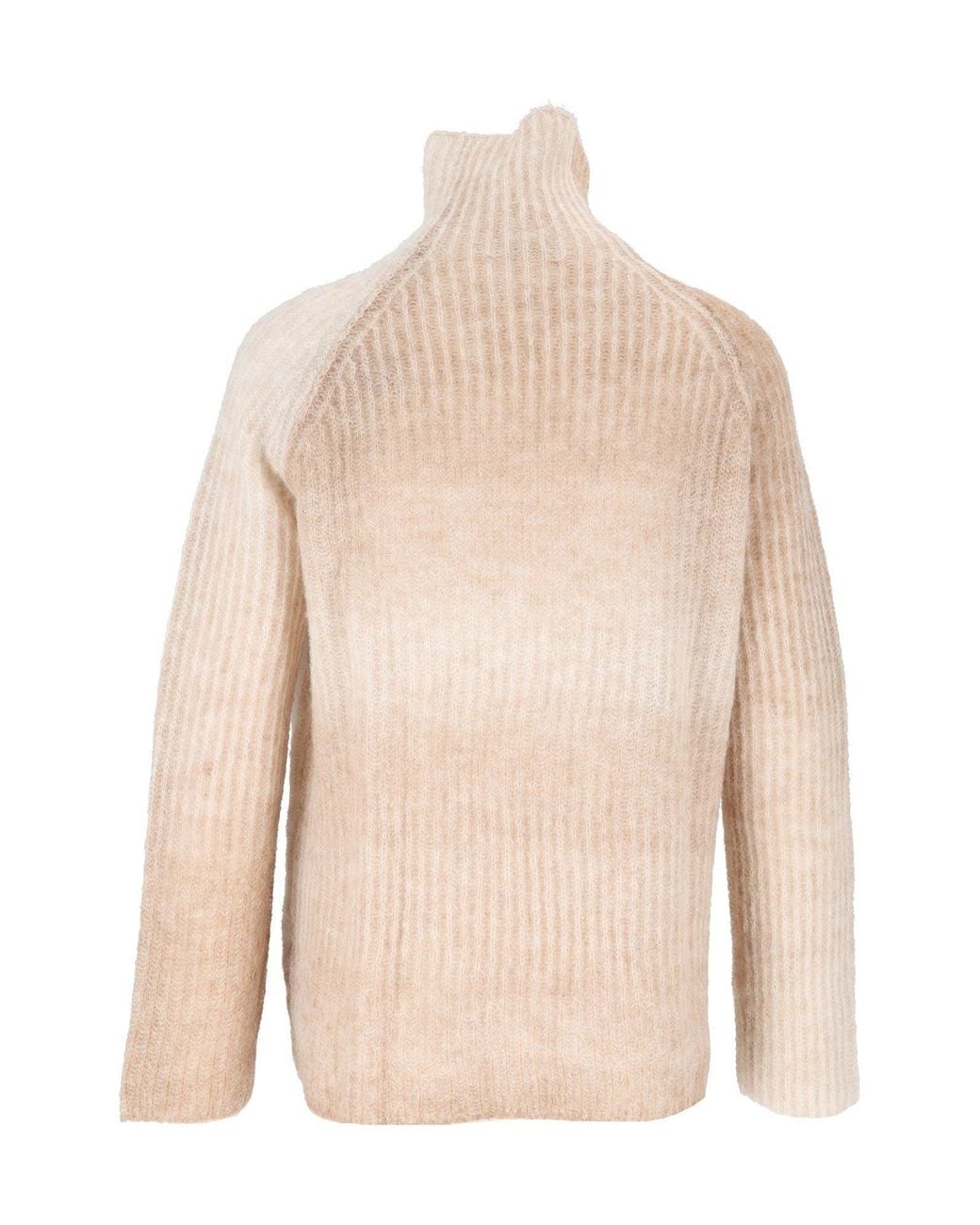 Kangra Cashmere White English Rib Turtlenec