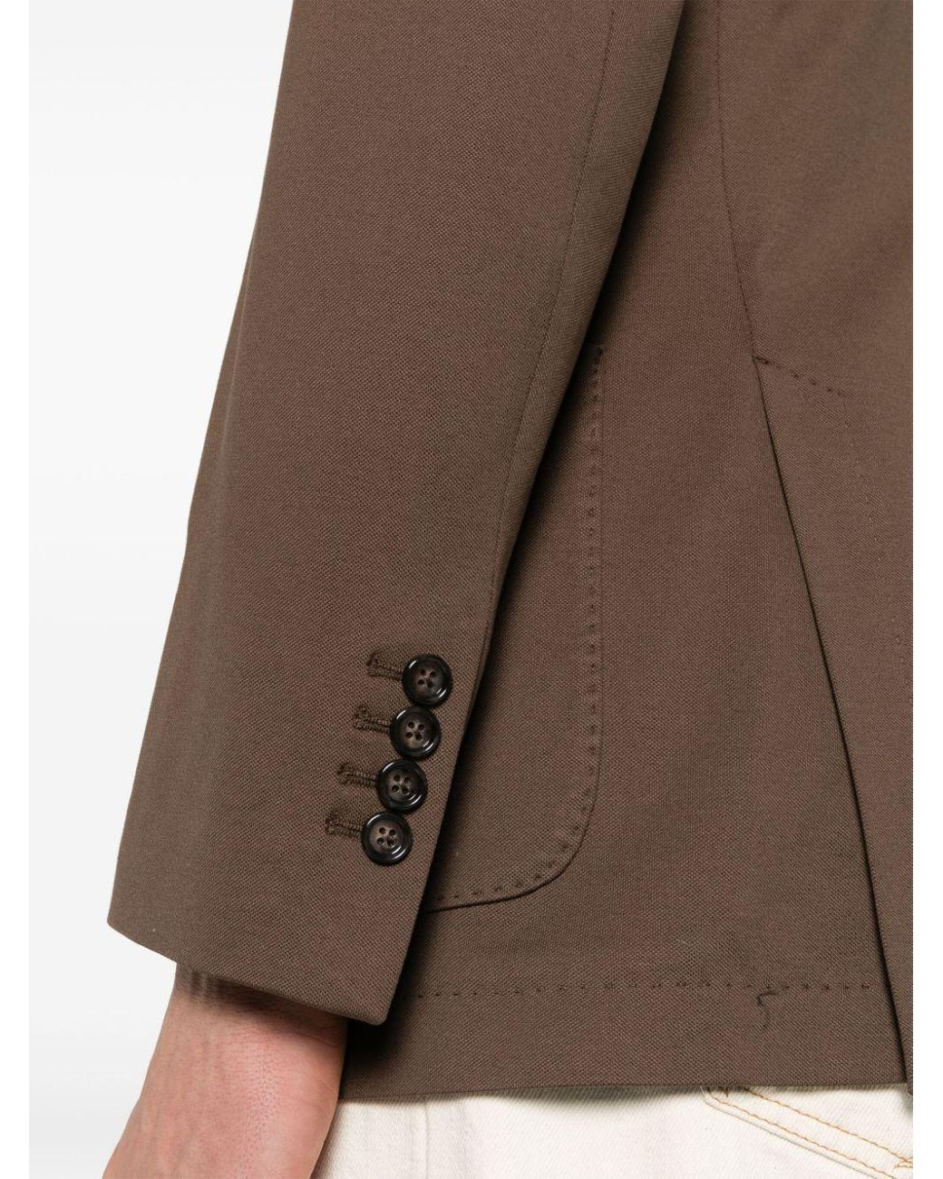 Circolo 1901 Brown Single-Breasted Pique Jacket for men