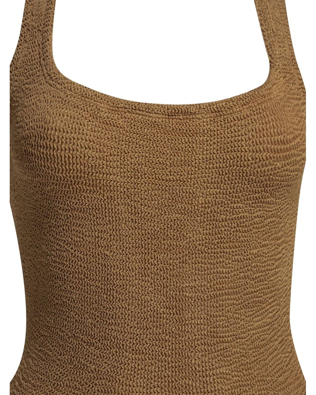 Hunza G Brown Polyamide Elastane Swimwear