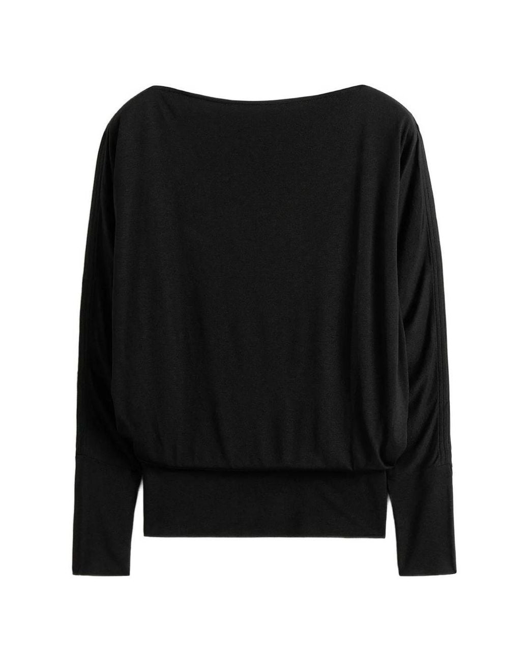 Totême Black Pullover mit U-Boot-Ausschnitt