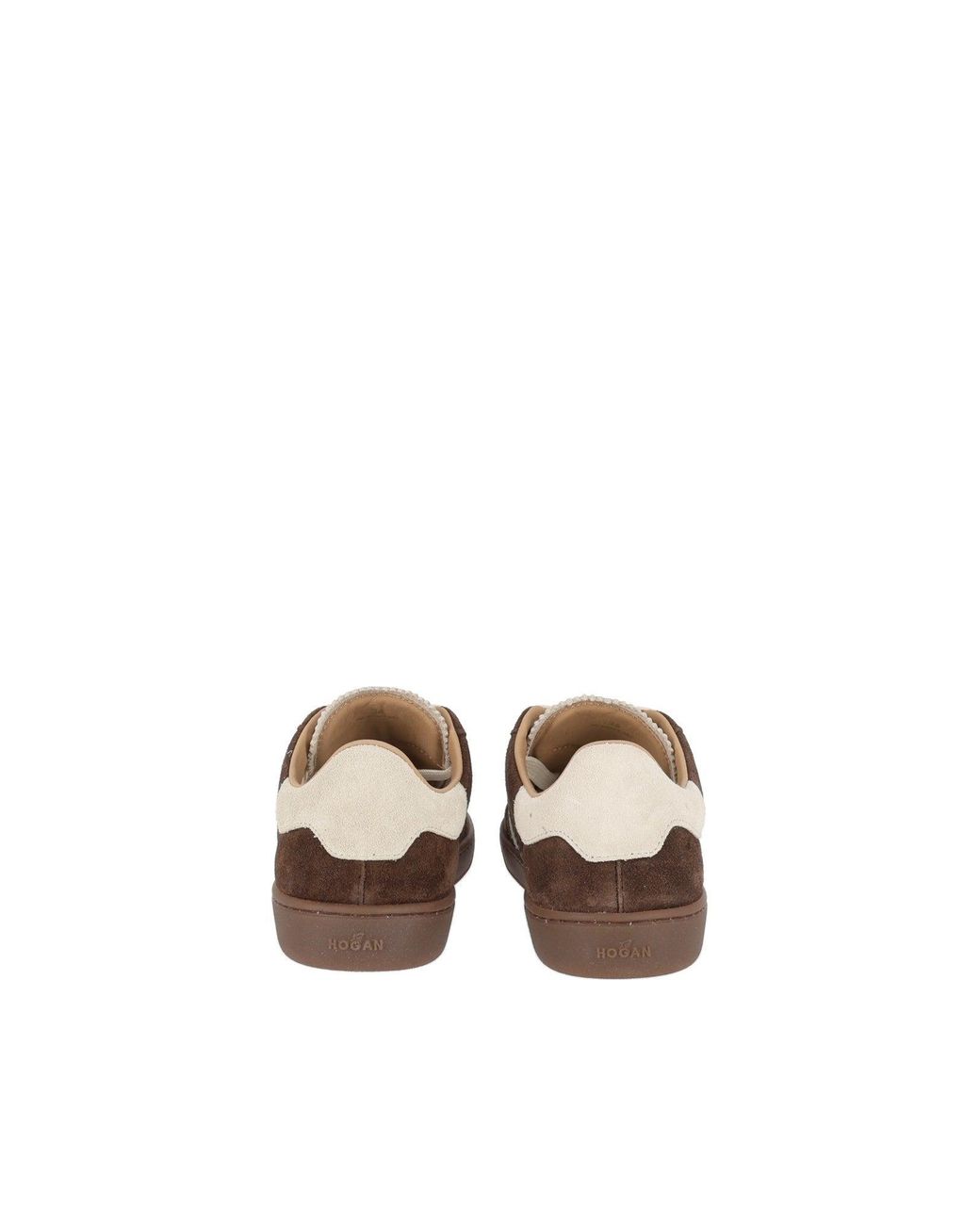 Hogan Brown Suede Cool Logo Low-Top Sneakers