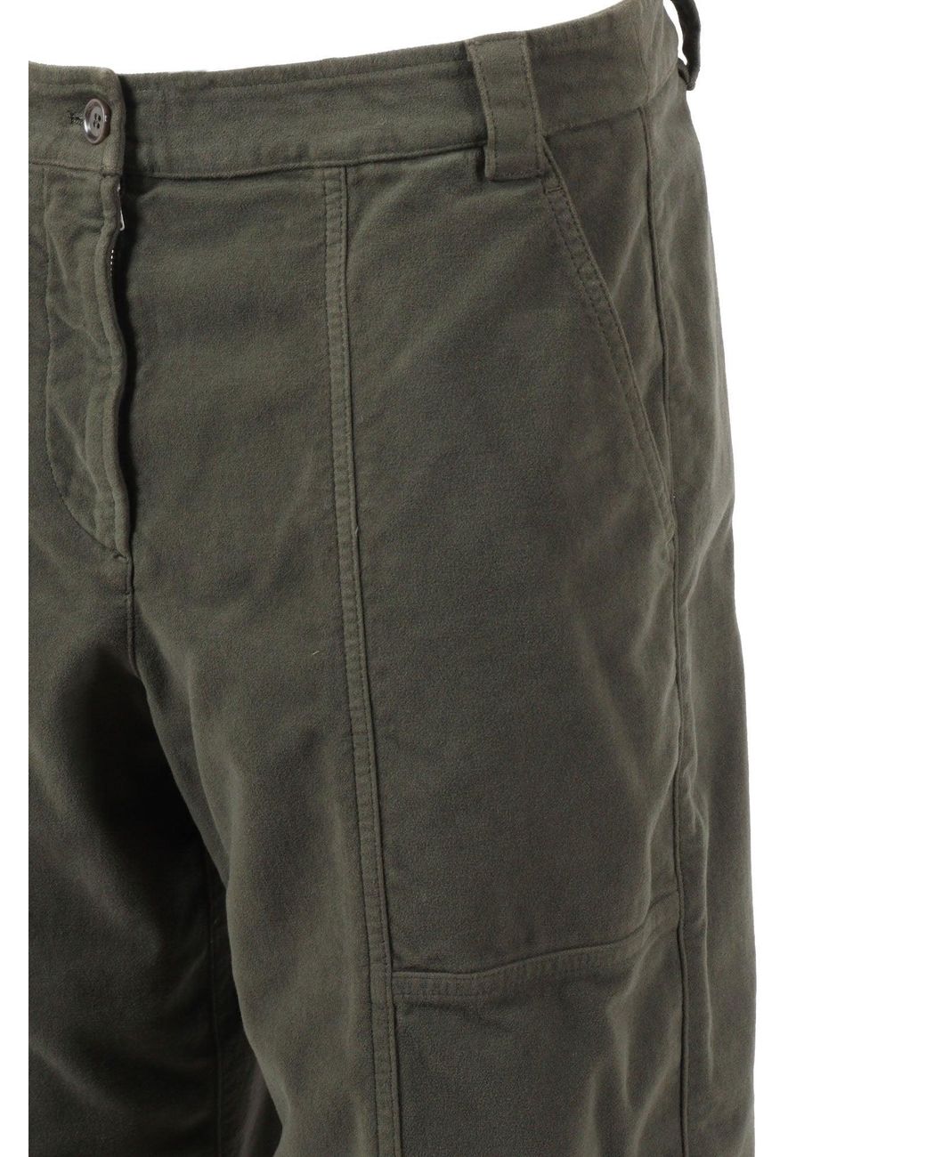 Aspesi Gray Relaxed-Fit Long Pants With Adjustable Drawstrings