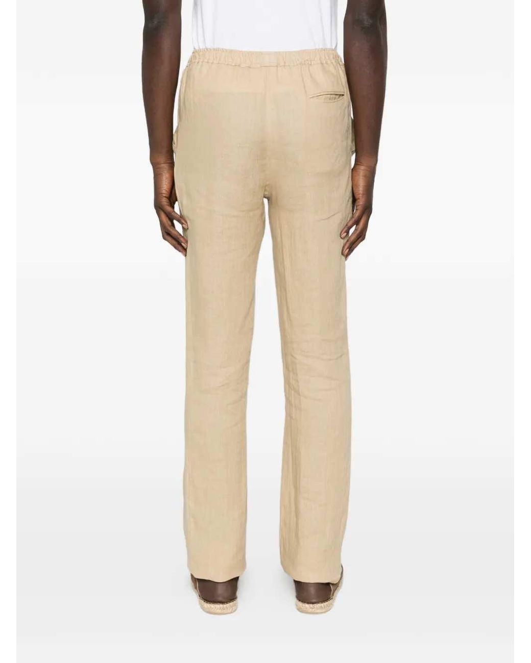 Kiton Natural Drawstring Waist Pants for men