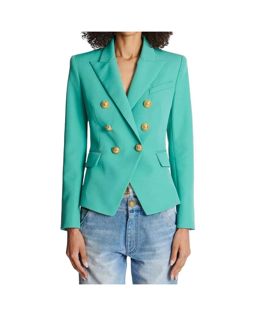 Balmain blazer green outlet