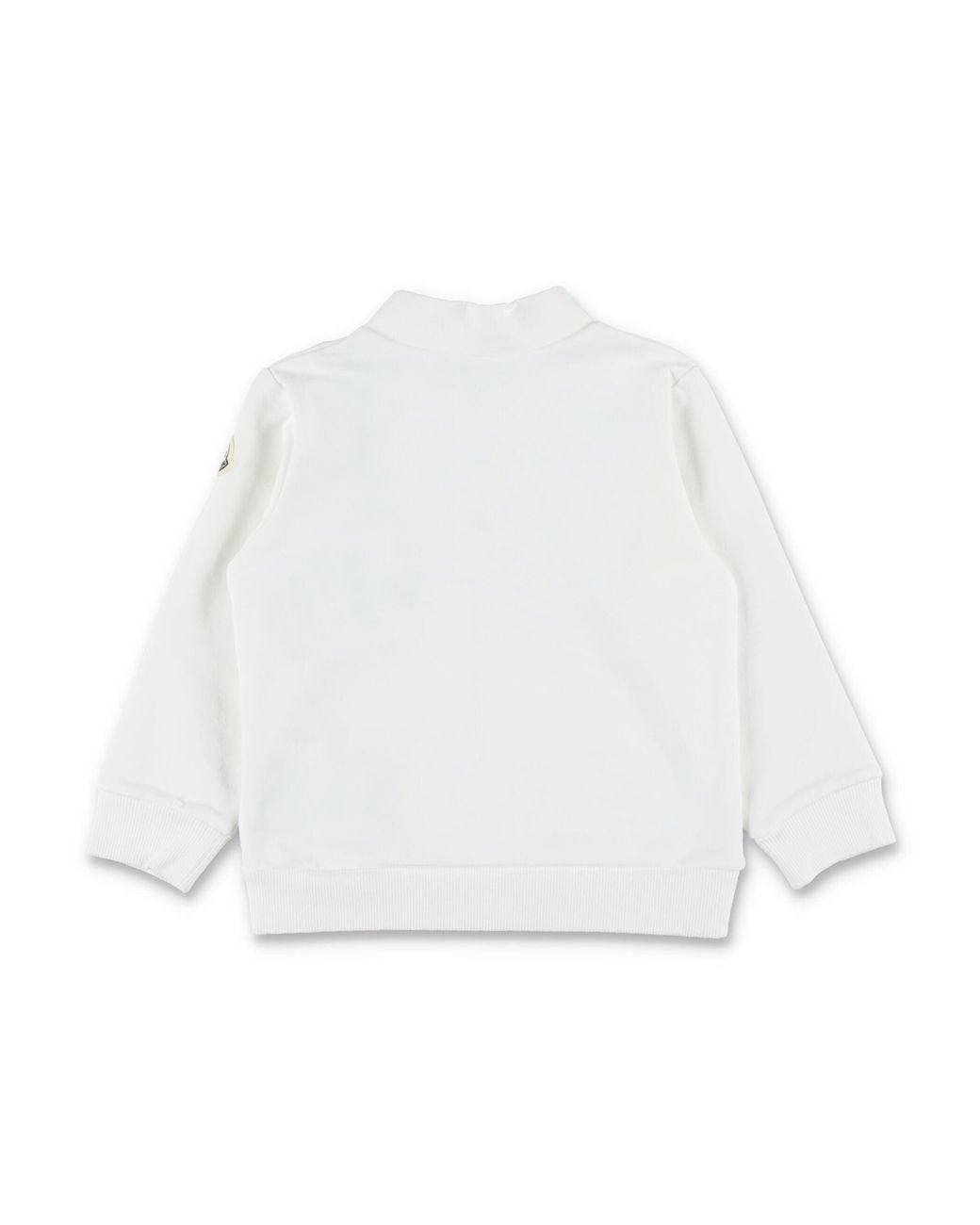 Moncler White Mini Brushed Cotton High-Neck Snap Sweatshirt & Jogger Set For Boys