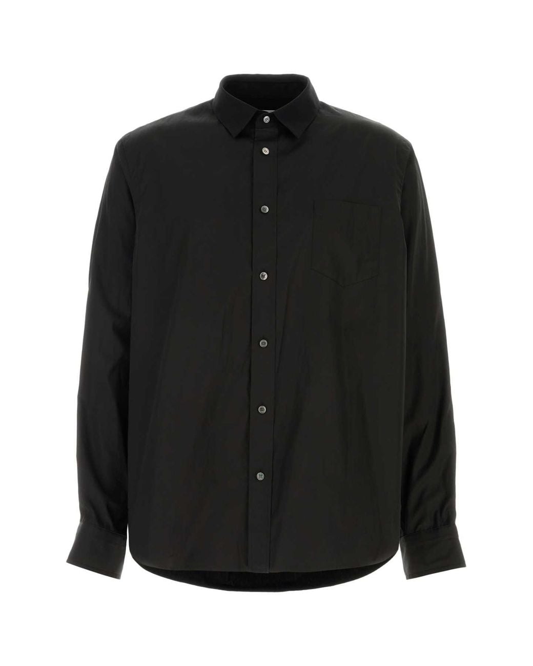 Sacai Black Poplin And Oxford Shirt for men