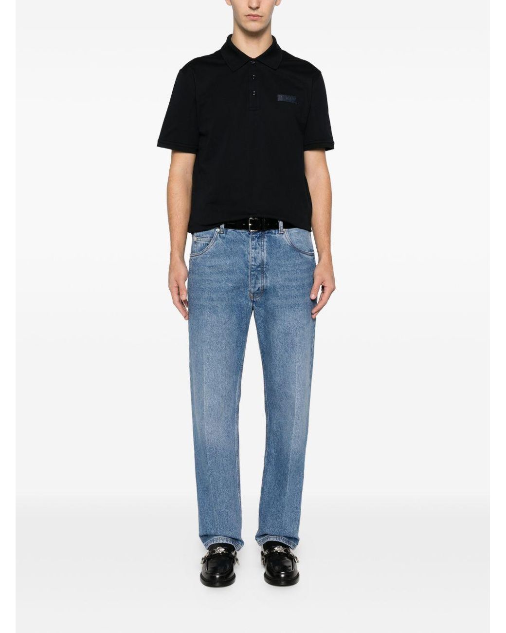 Givenchy Black Cotton Polo Shirt for men