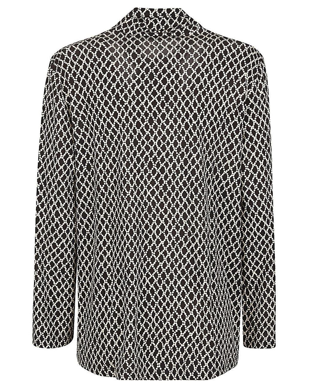 Siyu Black Printed Blouse