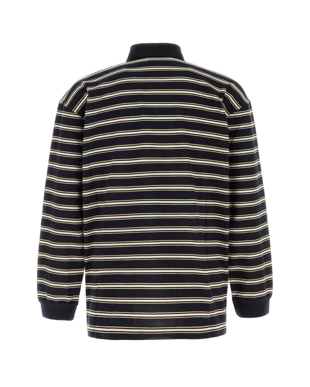 Bottega Veneta Black Embroidered Piquet Oversize Polo Shirt