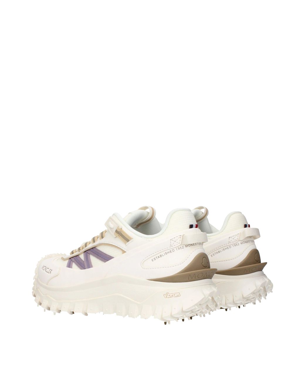 Moncler White Sneakers Trailgrip Fabric