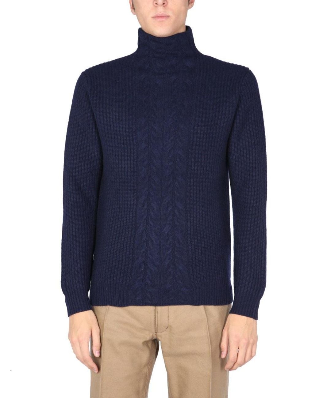 Ballantyne Blue Turtle Neck Sweater for men