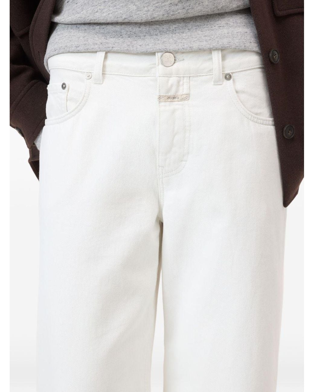 Closed White Jayla Flared Denim Jeans