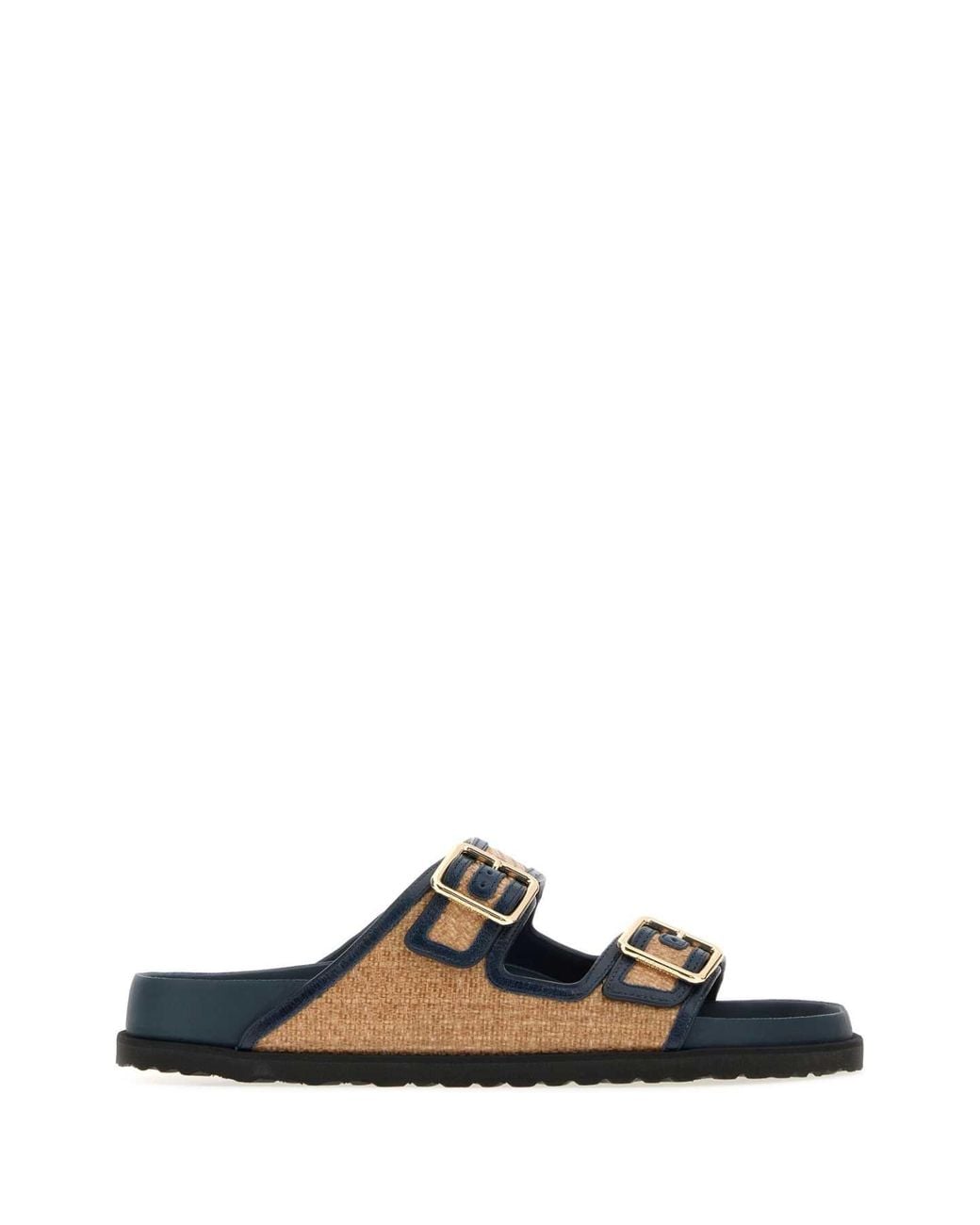 Birkenstock Black Raffia Arizona Slippers For for men
