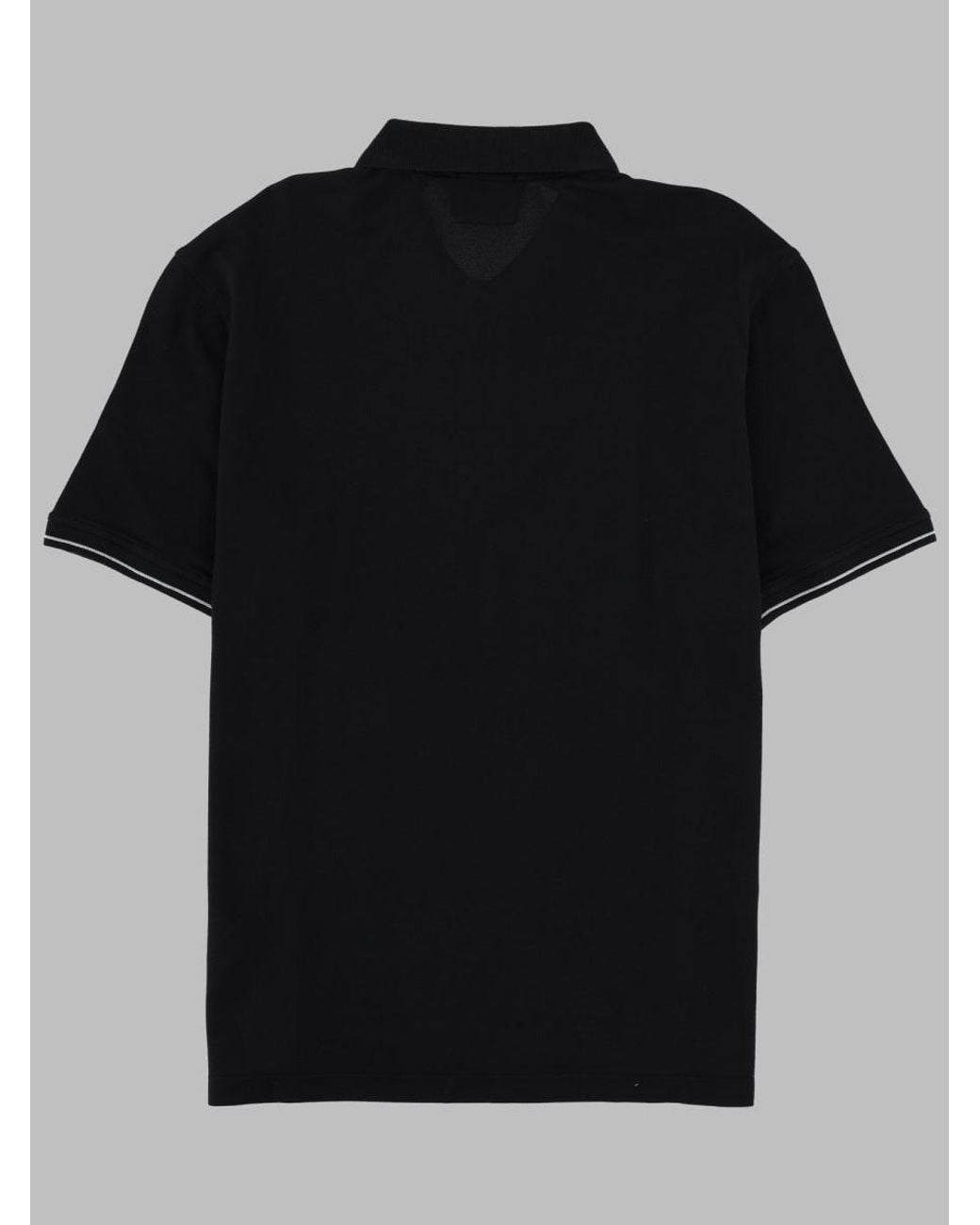 C P Company Black Polo Col Logo