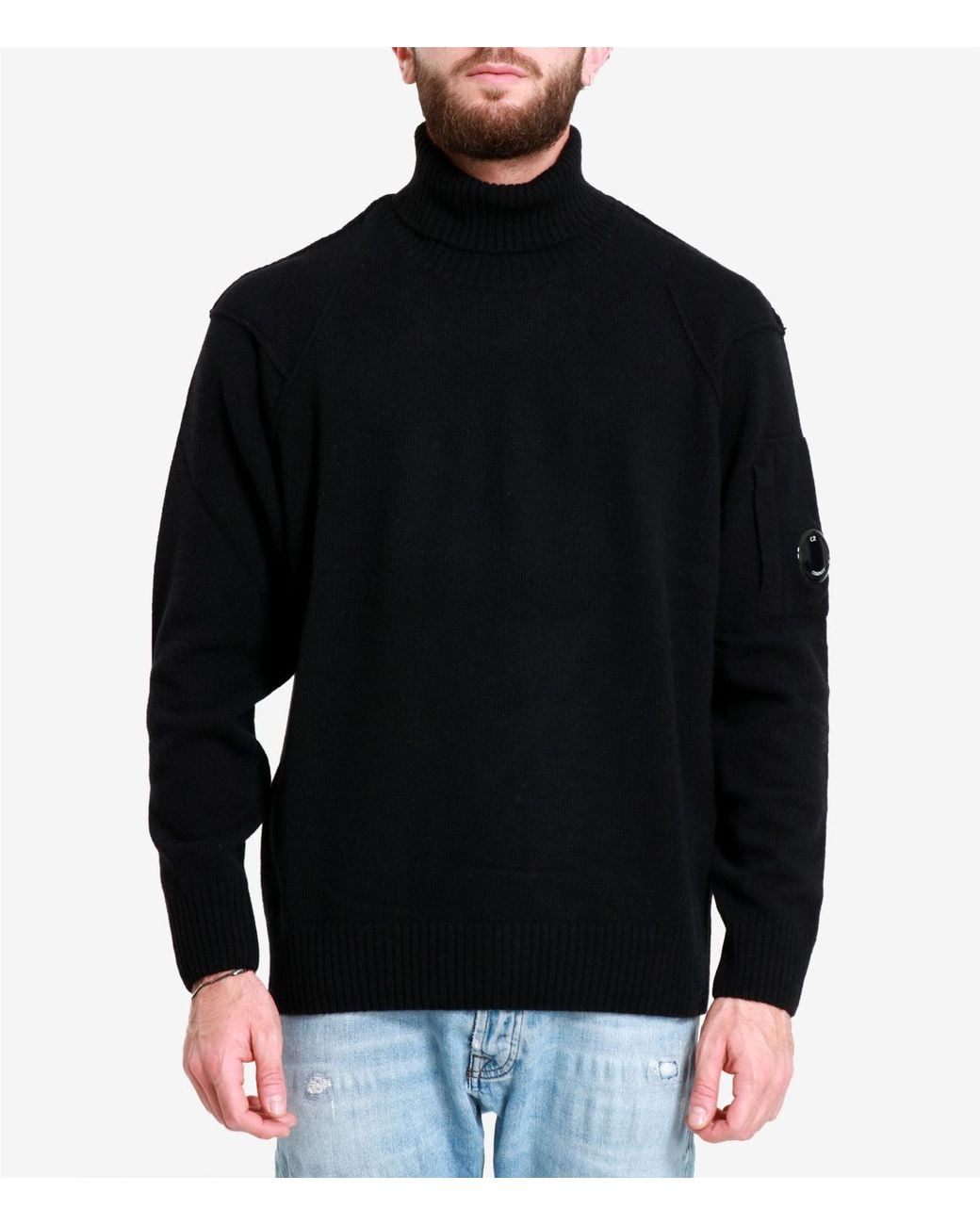 C P Company Black Sweaters for men