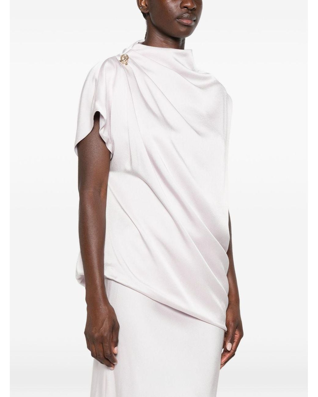 Fabiana Filippi White Draped Top