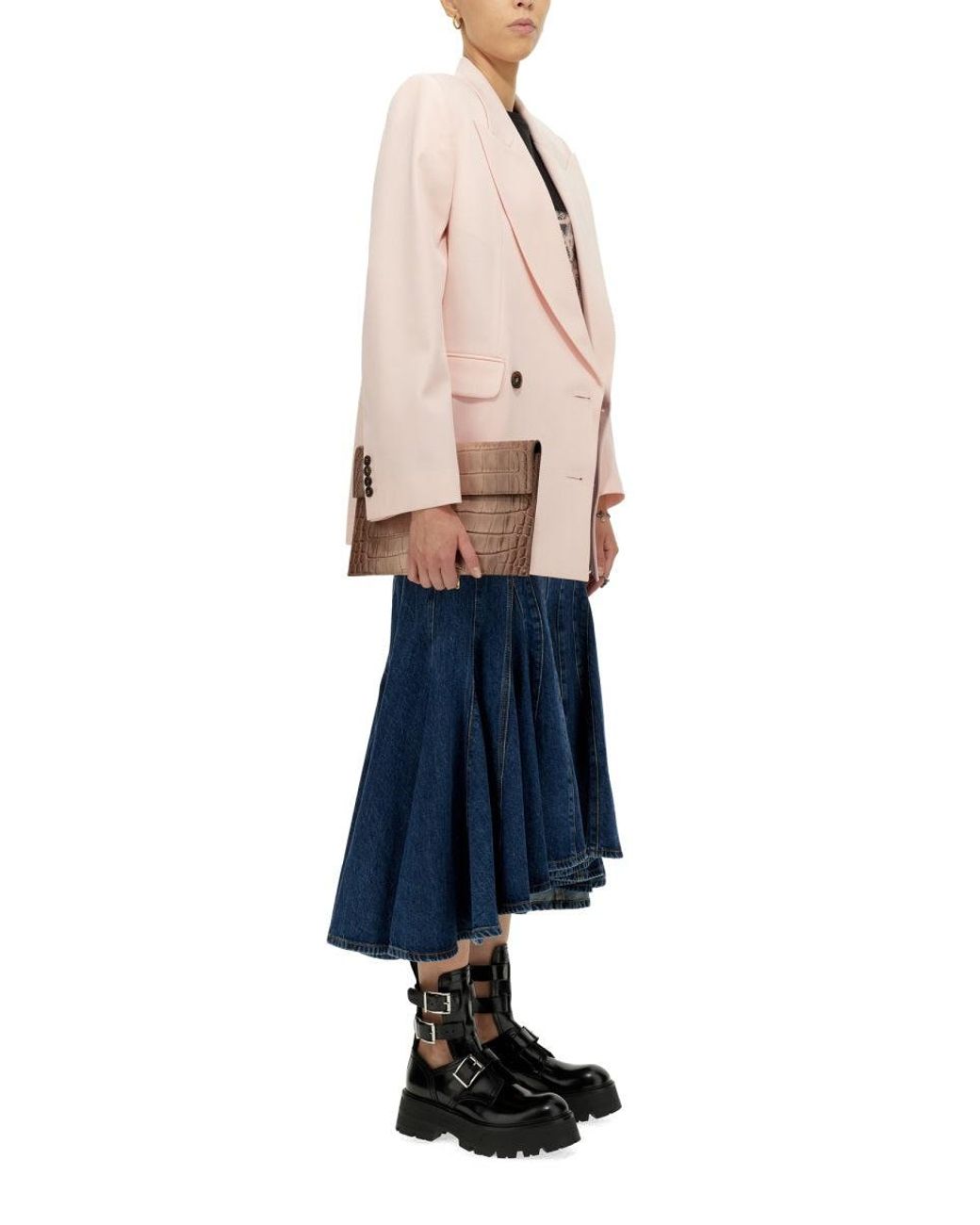 McQueen Natural Double Breasted Blazer