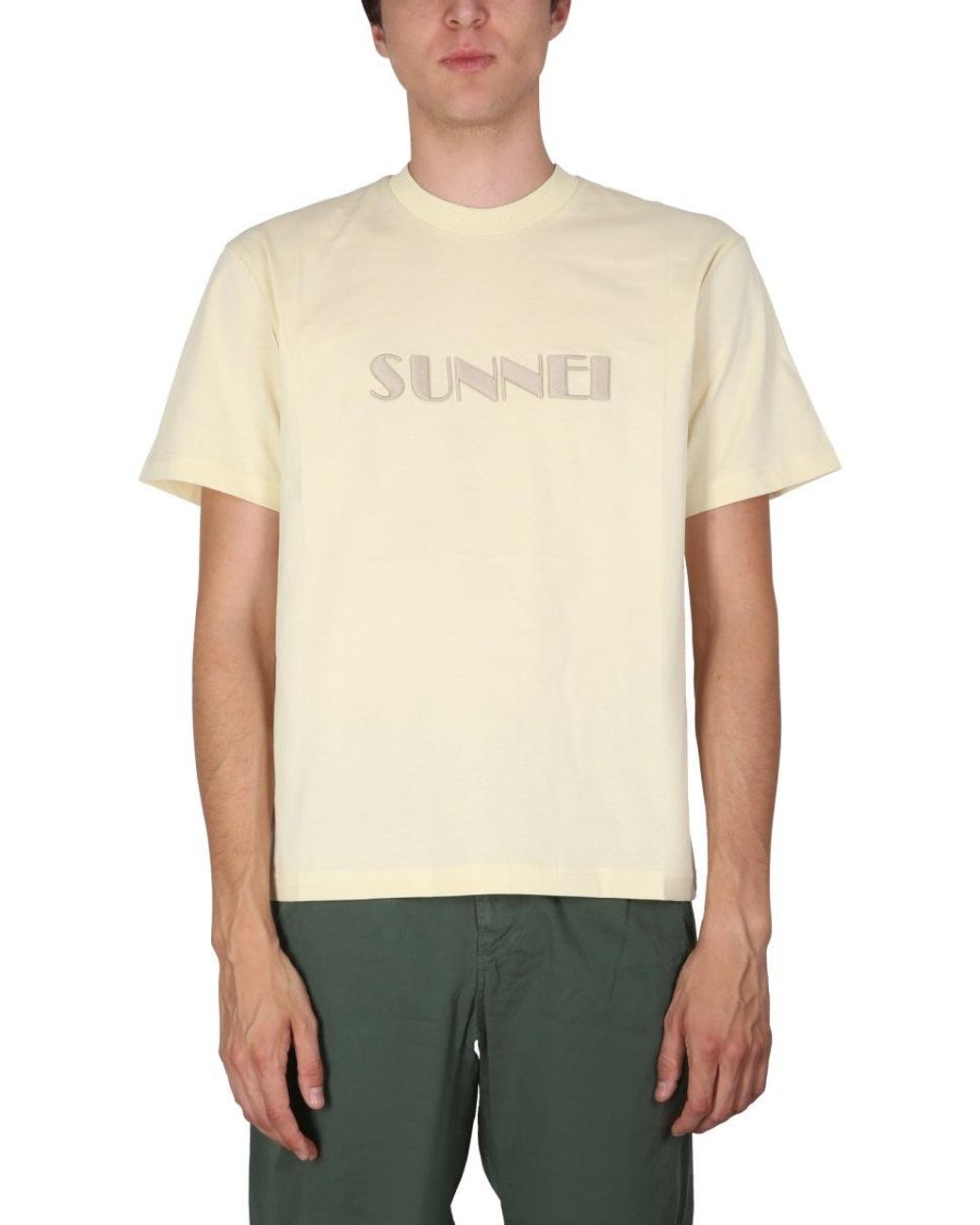Sunnei White Crewneck T-Shirt