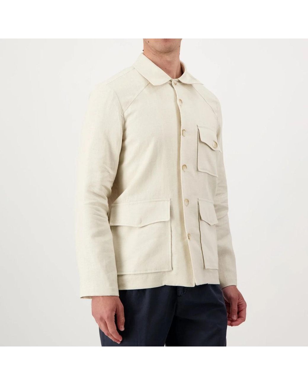 AUTORE White Linen Jacket