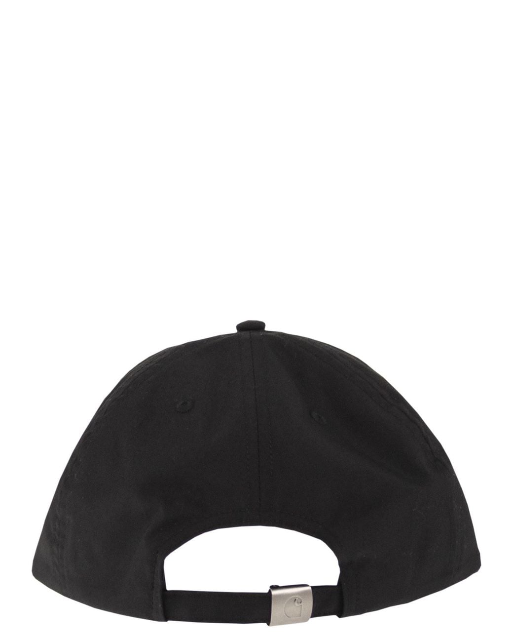 Carhartt Black Cap With A Peak And Logo