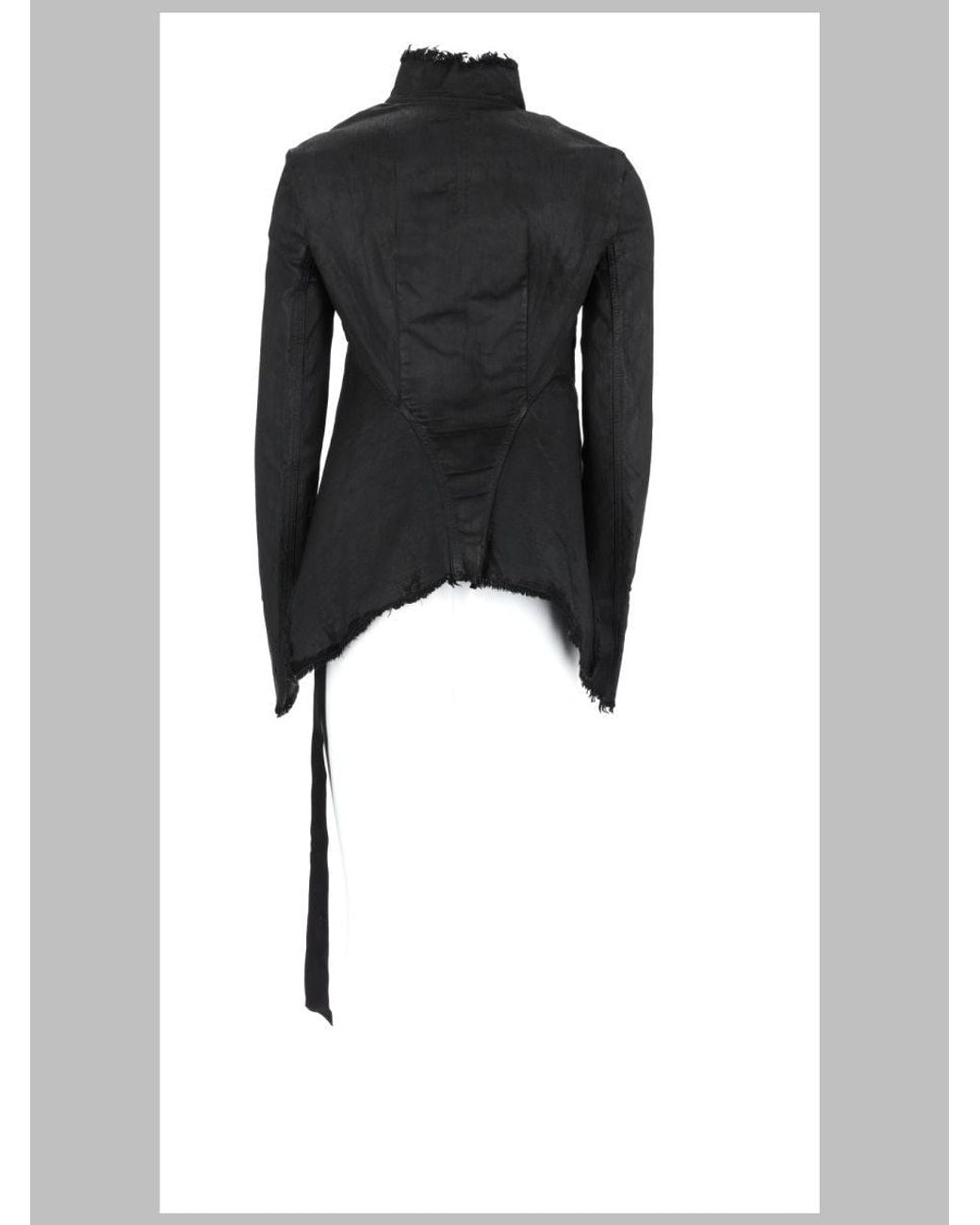 Rick Owens Black Jacket Naska Gary Cotton