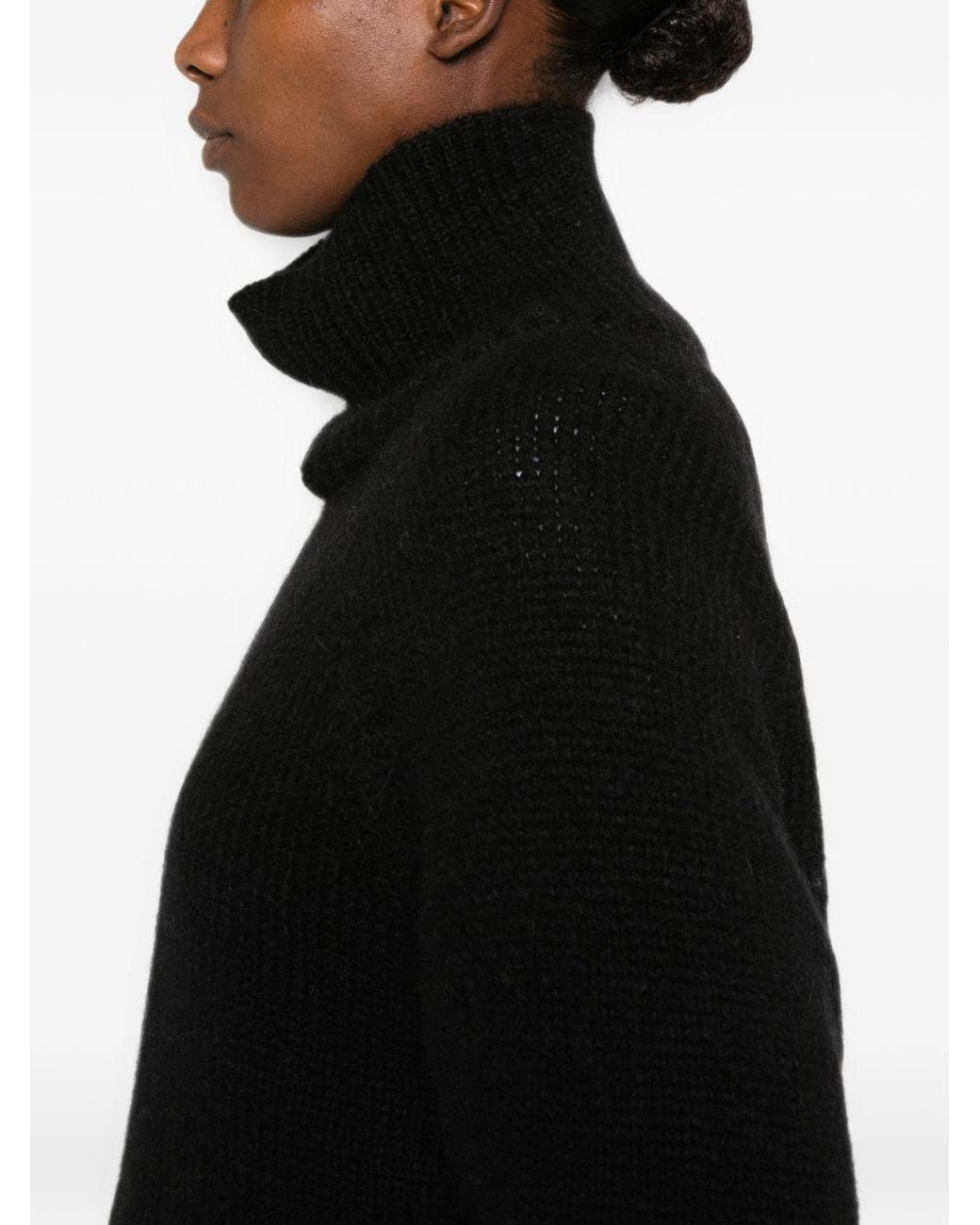 Susanne Bommer Black Wool Turtle Neck Jumper