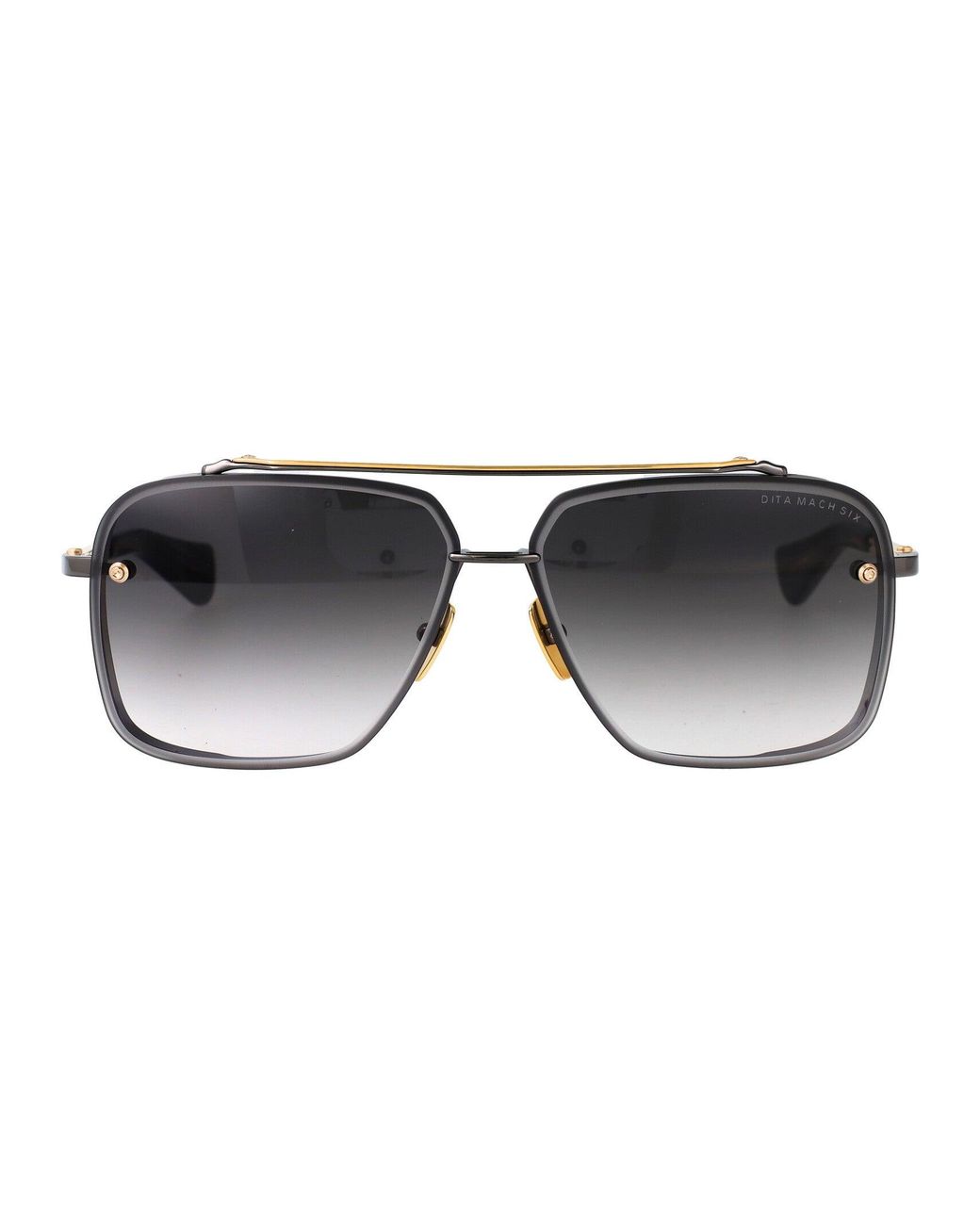 Dita Eyewear Black Aviator Sunglasses Dts121 05 Blk Gld