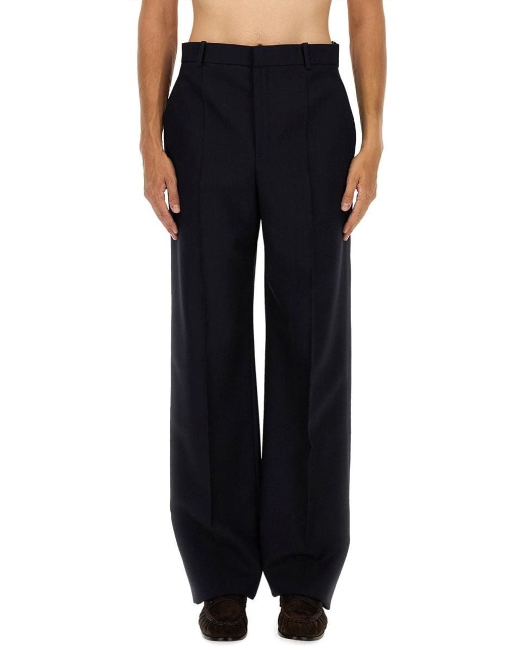 Saint Laurent Black High Waist Pants for men