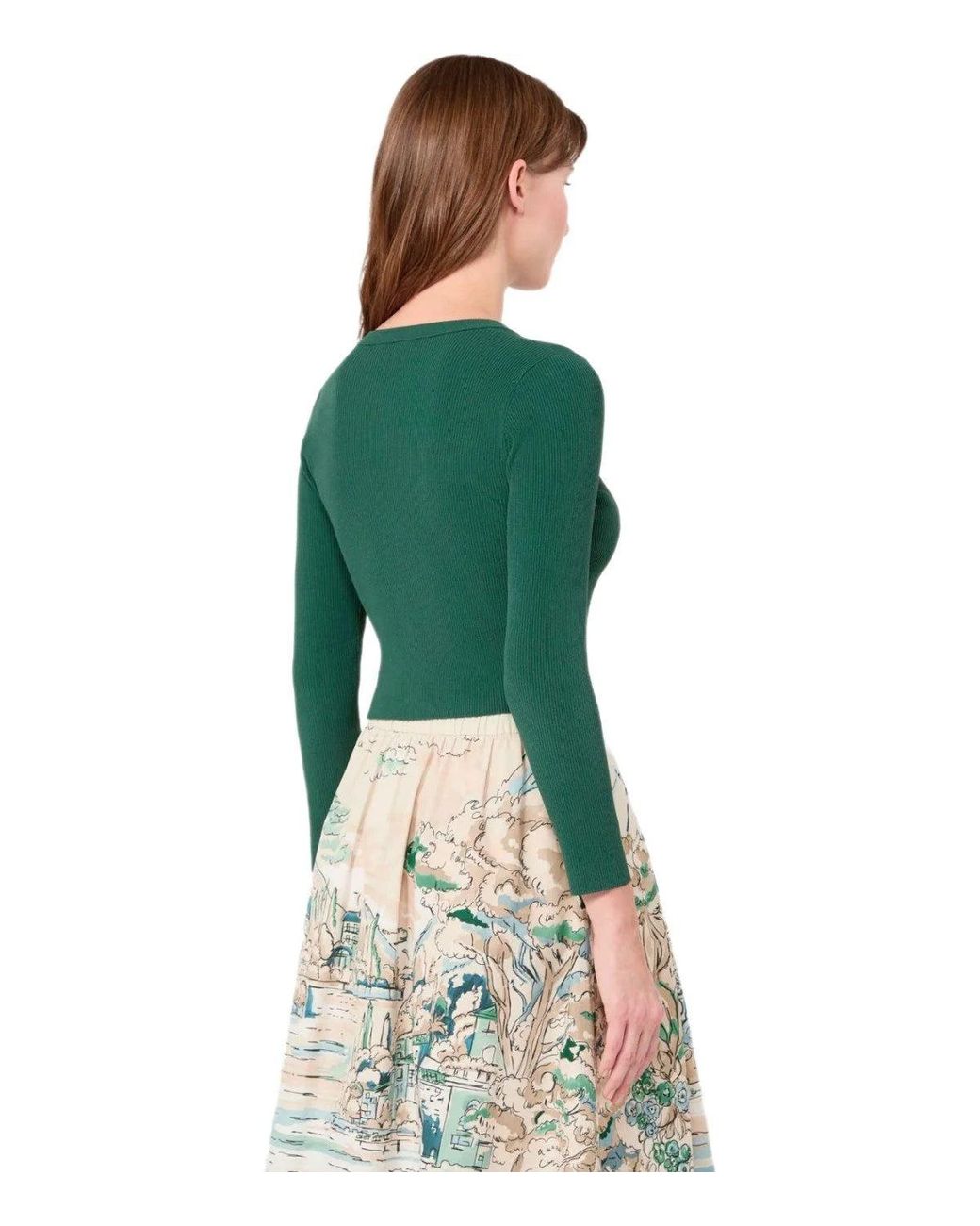 Weekend by Maxmara Green Tennis Cardigan