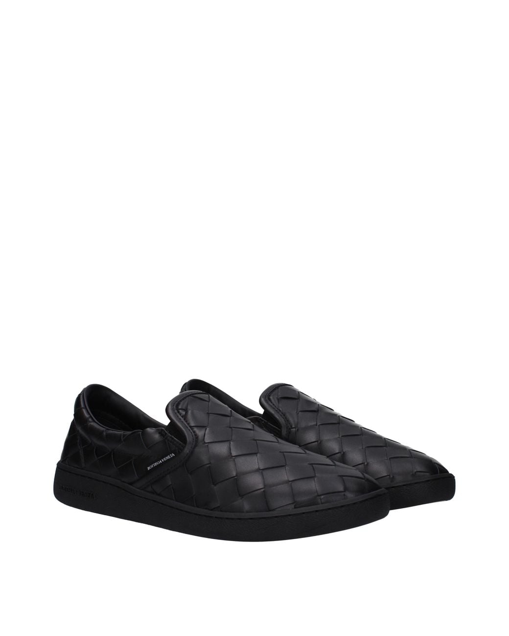 Bottega Veneta Black Slip On Leather