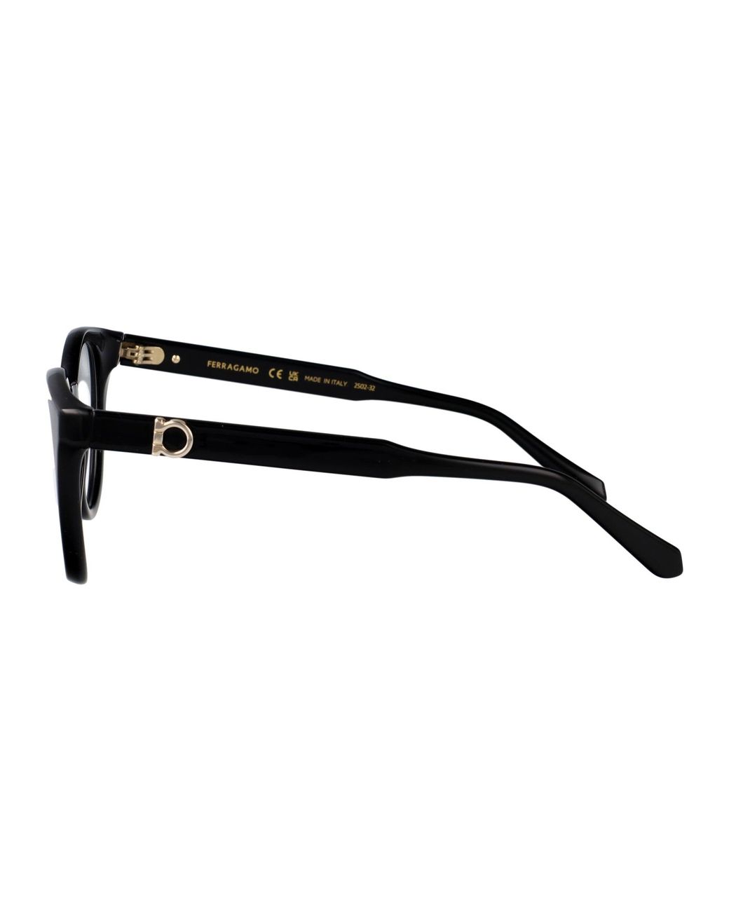 Ferragamo Black Round Optical Sf3032 E 001