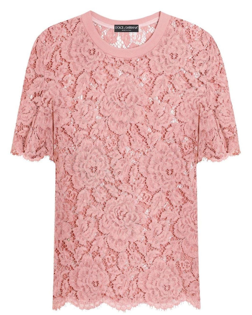 Dolce & Gabbana Pink Dolce & Gabbana Lace Top