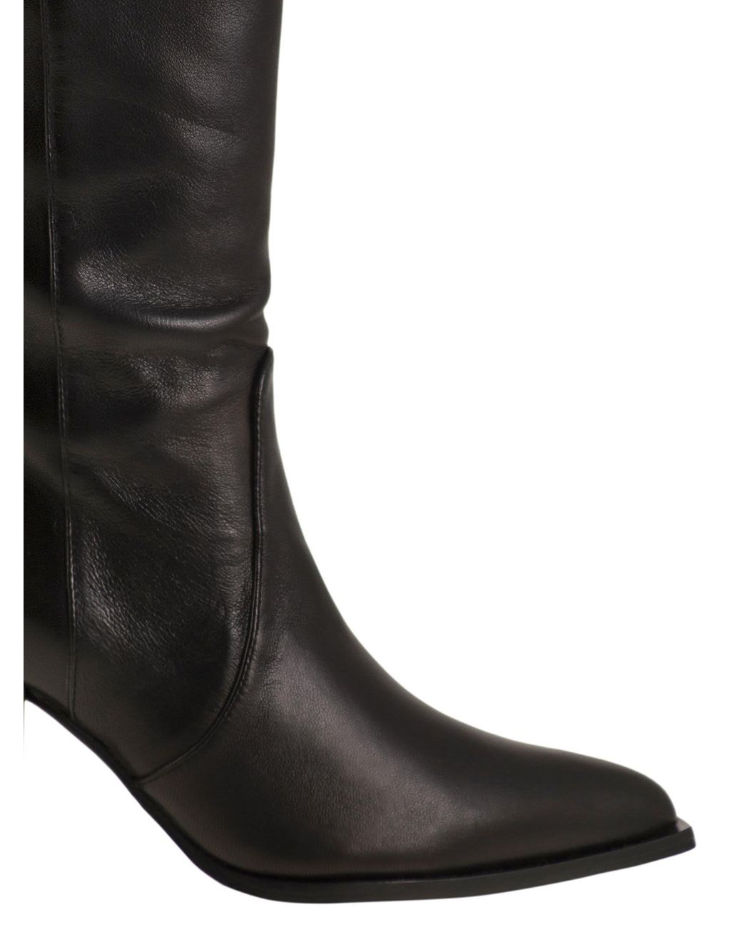 Stuart Weitzman Jolene Lederen Laars in het Black