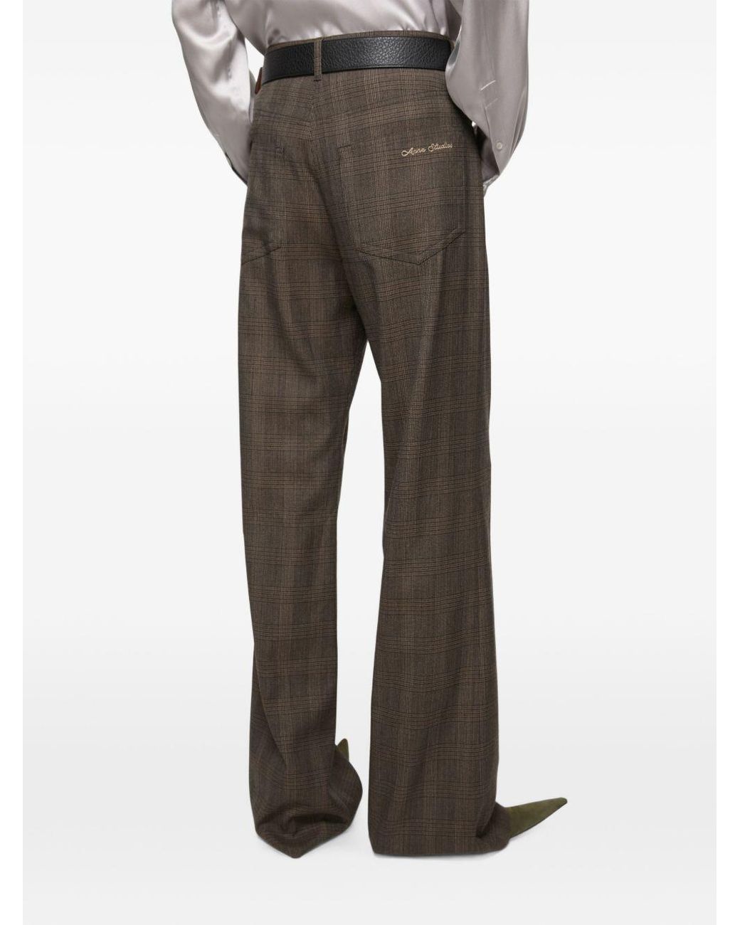 Acne Gray Wool Blend Trousers