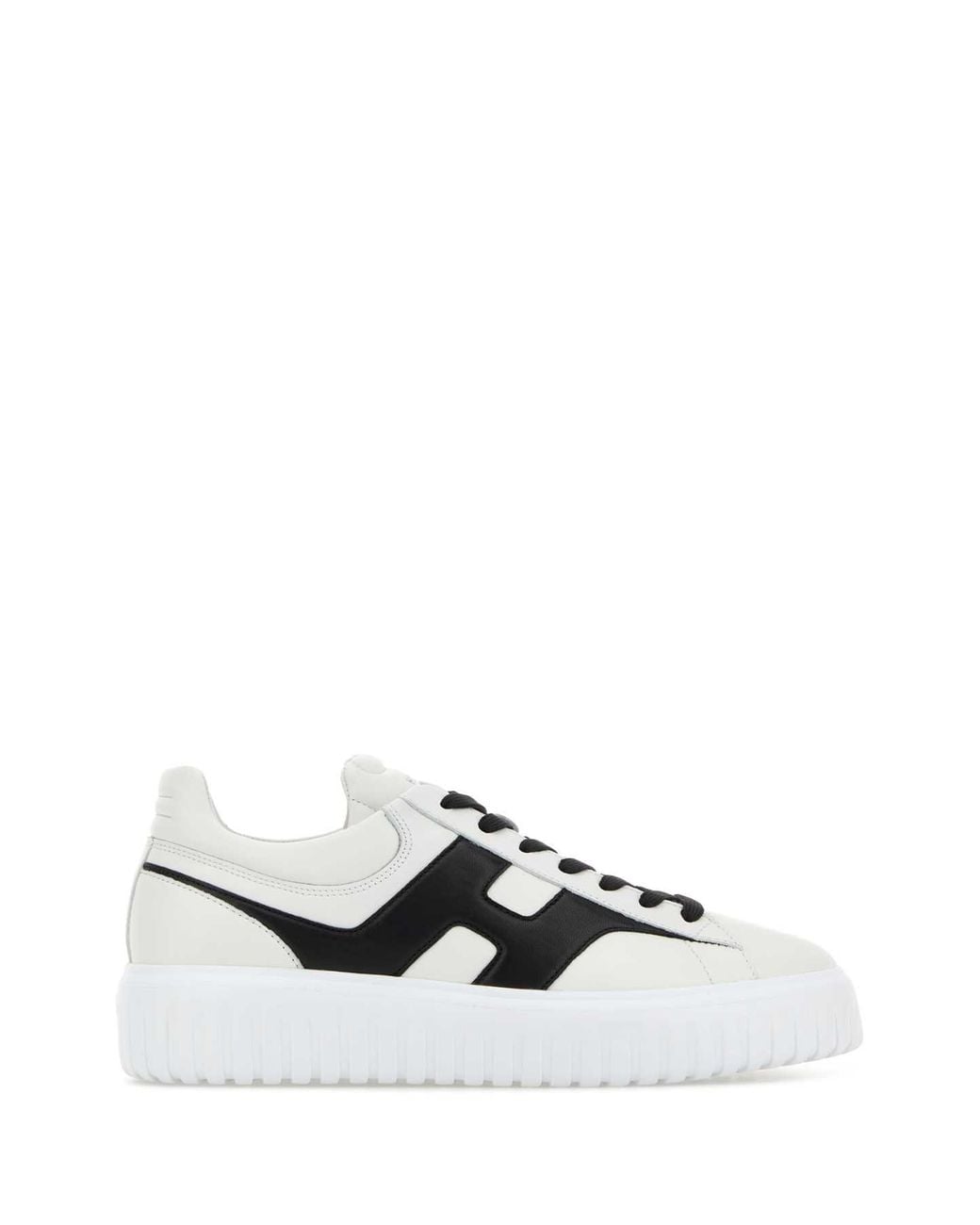 Hogan White H-Stripes Leather Sneaker for men