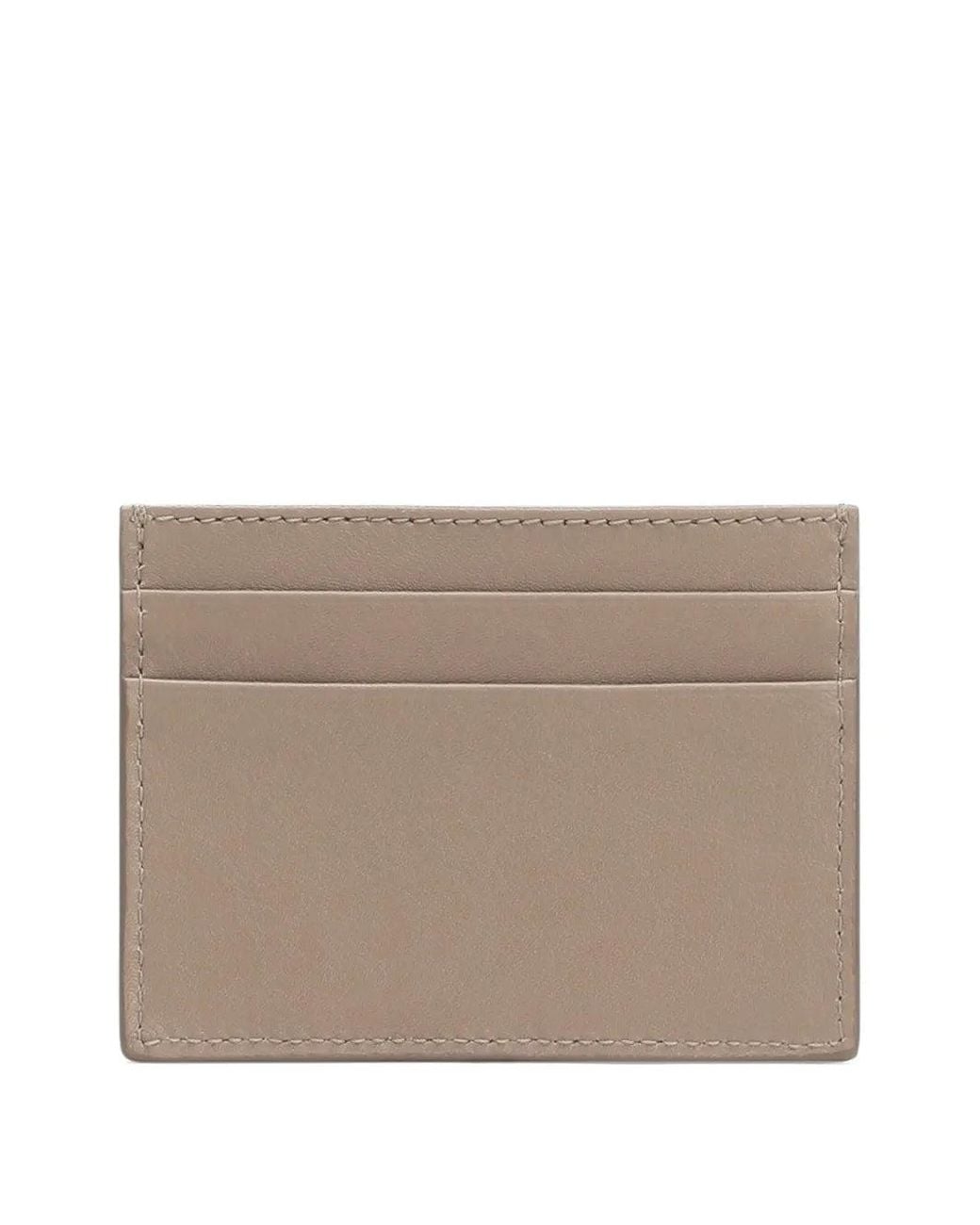 Dolce & Gabbana Gray Card Holder With Logo Plaque