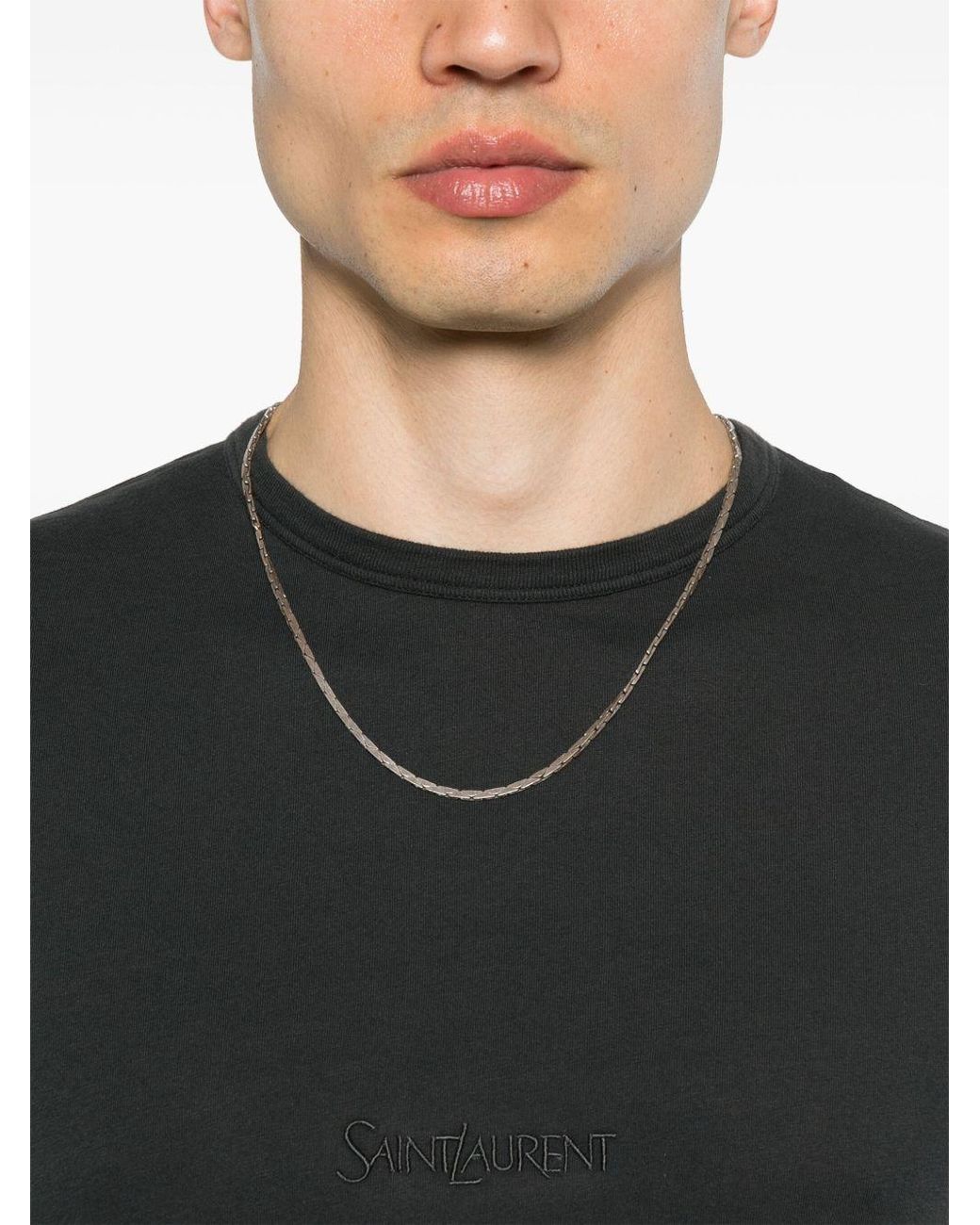 Saint Laurent Black Cotton T-Shirt for men