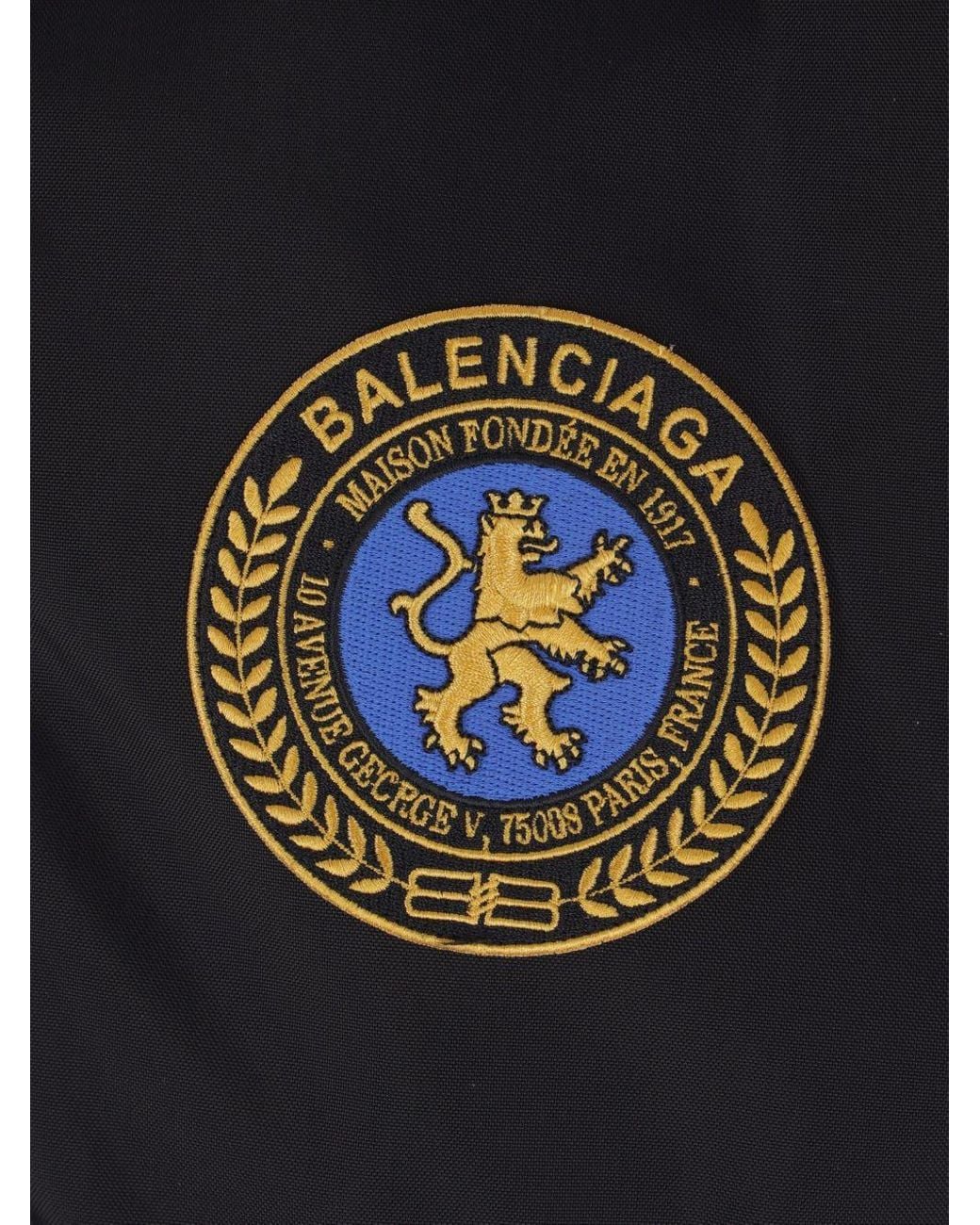 Balenciaga Black Large Fit Bomber Jaket for men