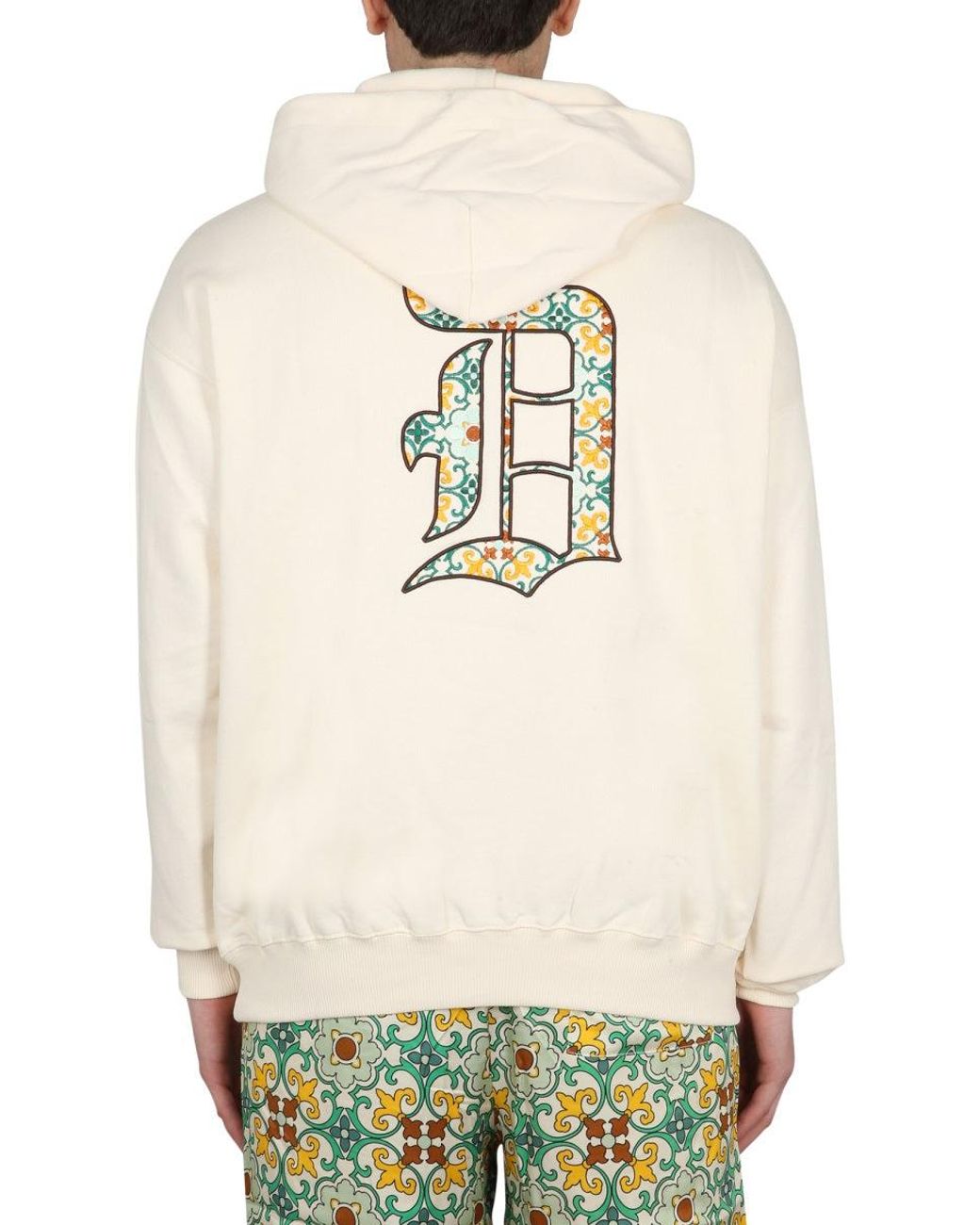 Drole de Monsieur White Hooded Sweatshirt With Logo for men