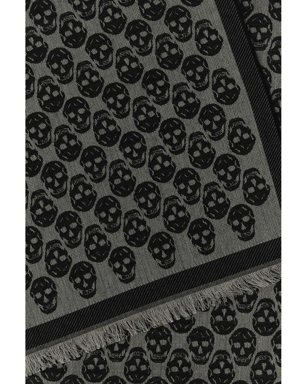 McQueen Black Scarves And Foulards for men