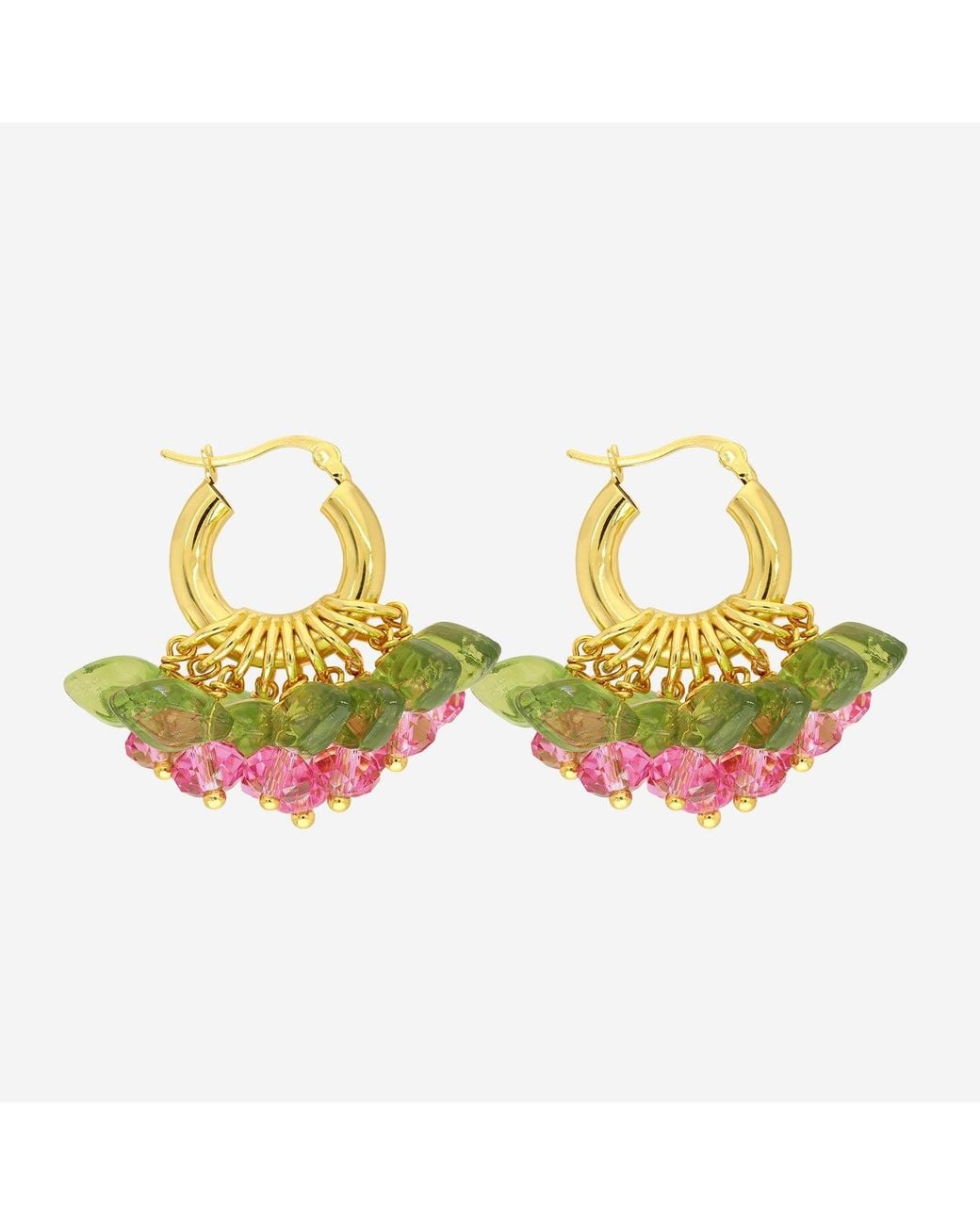 Pendientes Mini Rose Fields Forever Annele de color Yellow