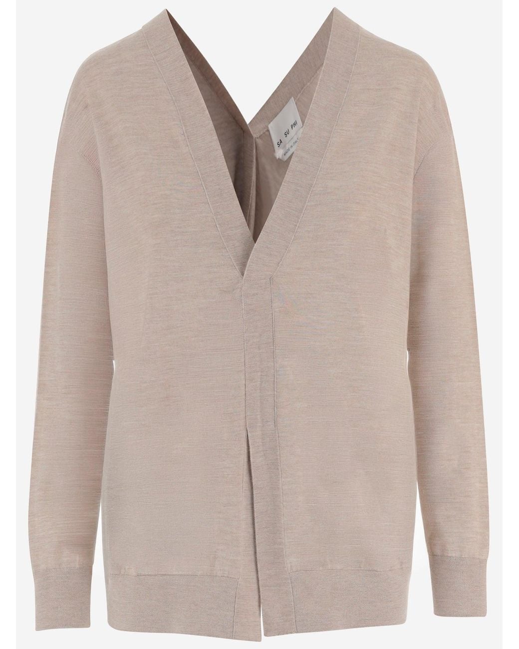 Sa Su Phi Natural Cashmere And Silk Blend Knit